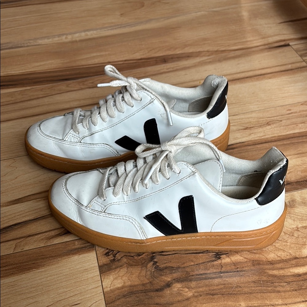 Veja White and Black Sneakers